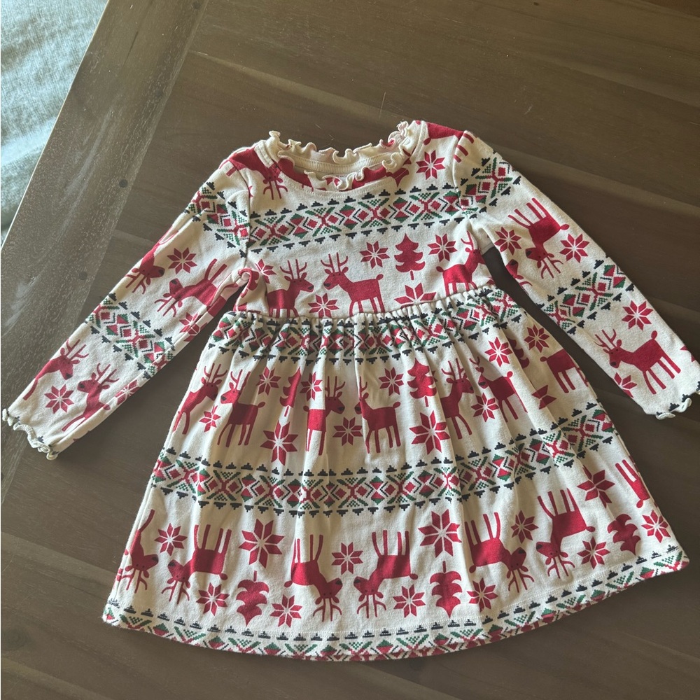 Hanna Andersson Red and White Ruffled Dress - Size 3T